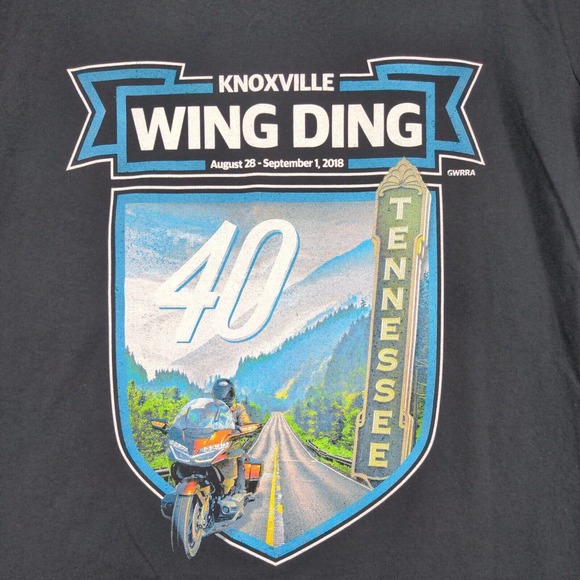 Port & Company Womens Knoxville Tennessee T-Shirt Black Size XL Wing Ding - Picture 5 of 12